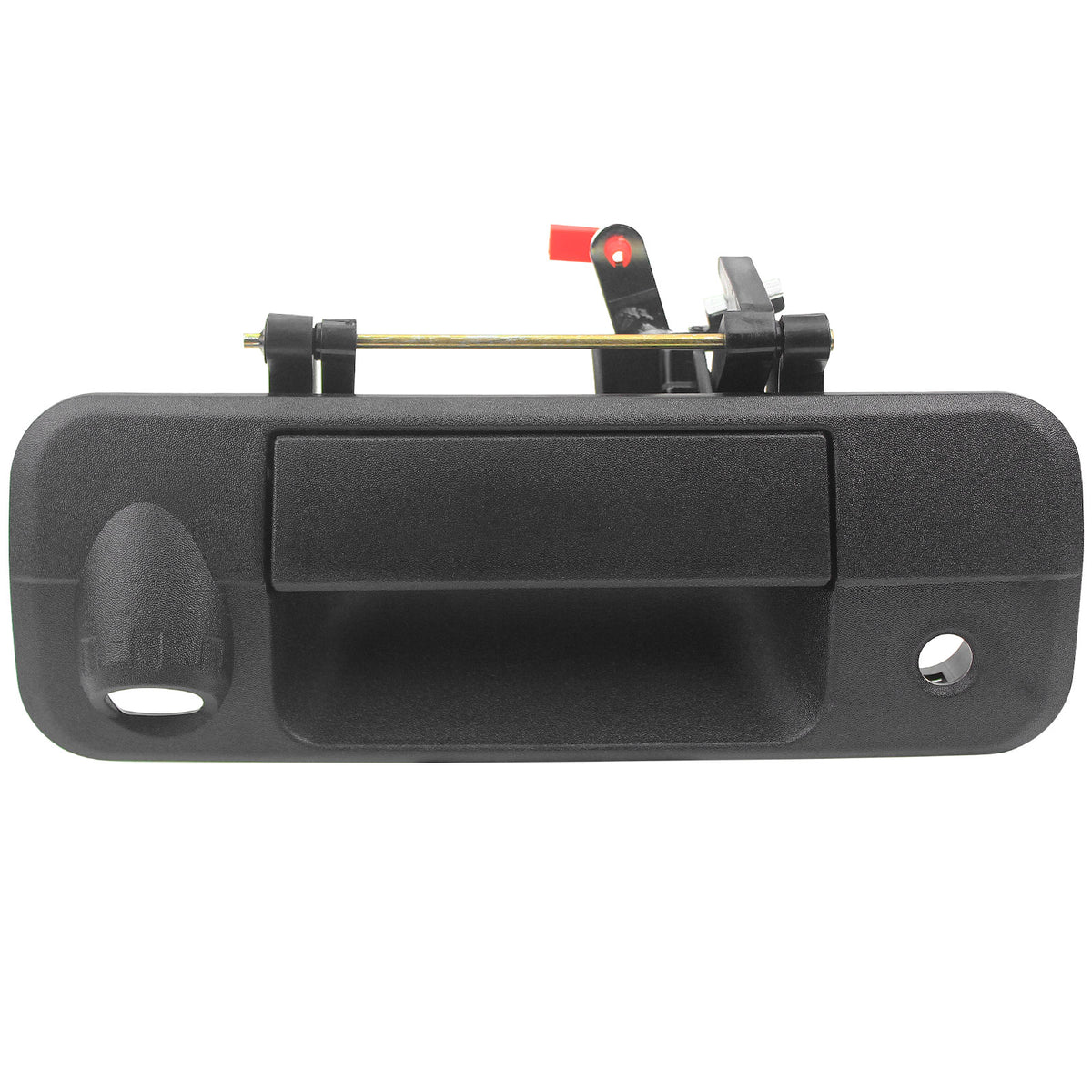 Rear Exterior Tailgate Door Handle Fits for Toyota Tundra Outer Door Handles Textured with Camera Hole (Plastic Black) MotorbyMotor