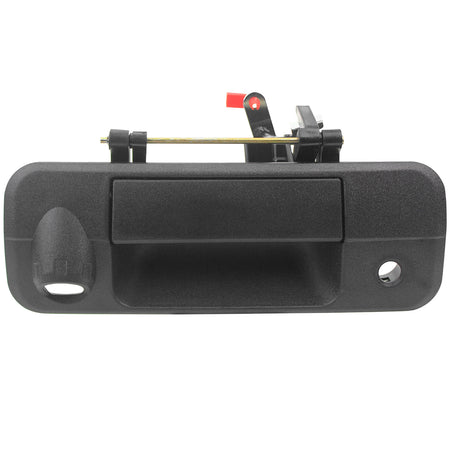 Rear Exterior Tailgate Door Handle Fits for Toyota Tundra Outer Door Handles Textured with Camera Hole (Plastic Black) MotorbyMotor