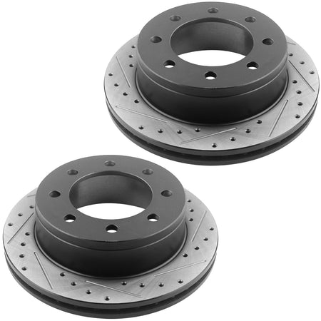 Motorbymotor Rear Brake Rotors 330mm Drilled & Slotted Design Fits for Chevrolet Avalanche 2500,Chevrolet Silverado 1500 2500 3500,Chevrolet Suburban 2500,GMC Sierra 1500 2500 3500,GMC Yukon XL MotorbyMotor