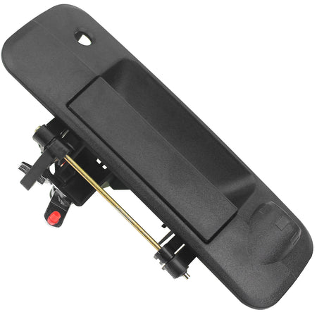 Rear Exterior Tailgate Door Handle Fits for Toyota Tundra Outer Door Handles Textured with Camera Hole (Plastic Black) MotorbyMotor