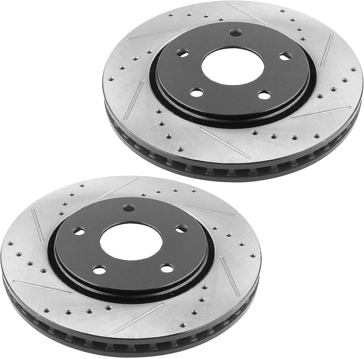 MotorbyMotor Front Brake Rotors fits for 2008-2015 Scion XB, 2006-2018 Toyota Rav4, 2012-2018 Toyota Prius, 2010-2012 Lexus HS250H 275mm Drilled & Slotted Disc Brake Rotor MotorbyMotor