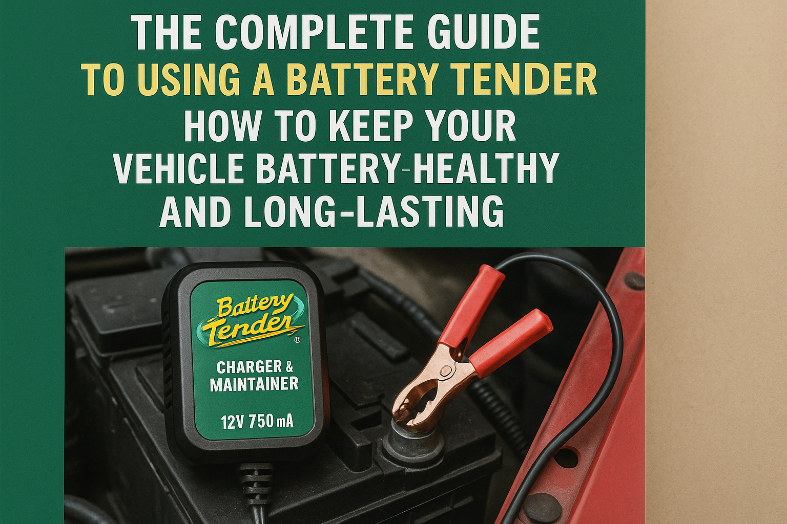 The Complete Guide to Using a Battery Tender: How to Keep Your Vehicle Battery Healthy and Long-Lasting