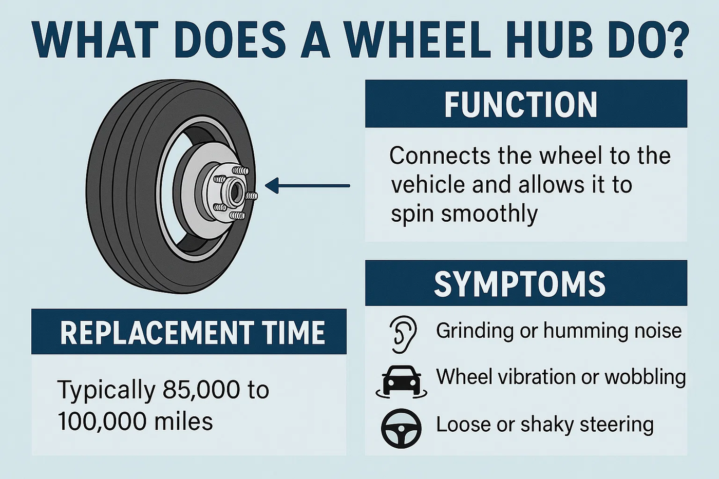 What Does a Wheel Hub Do? Understanding Its Function, Symptoms, and Replacement Time