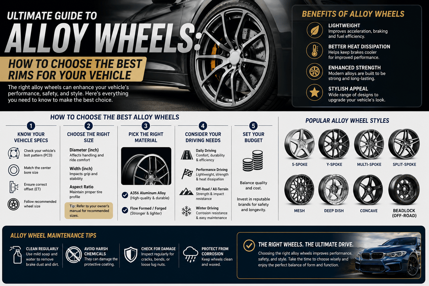 Ultimate Guide to Alloy Wheels: How to Choose the Best Rims for Your Vehicle - MotorbyMotor