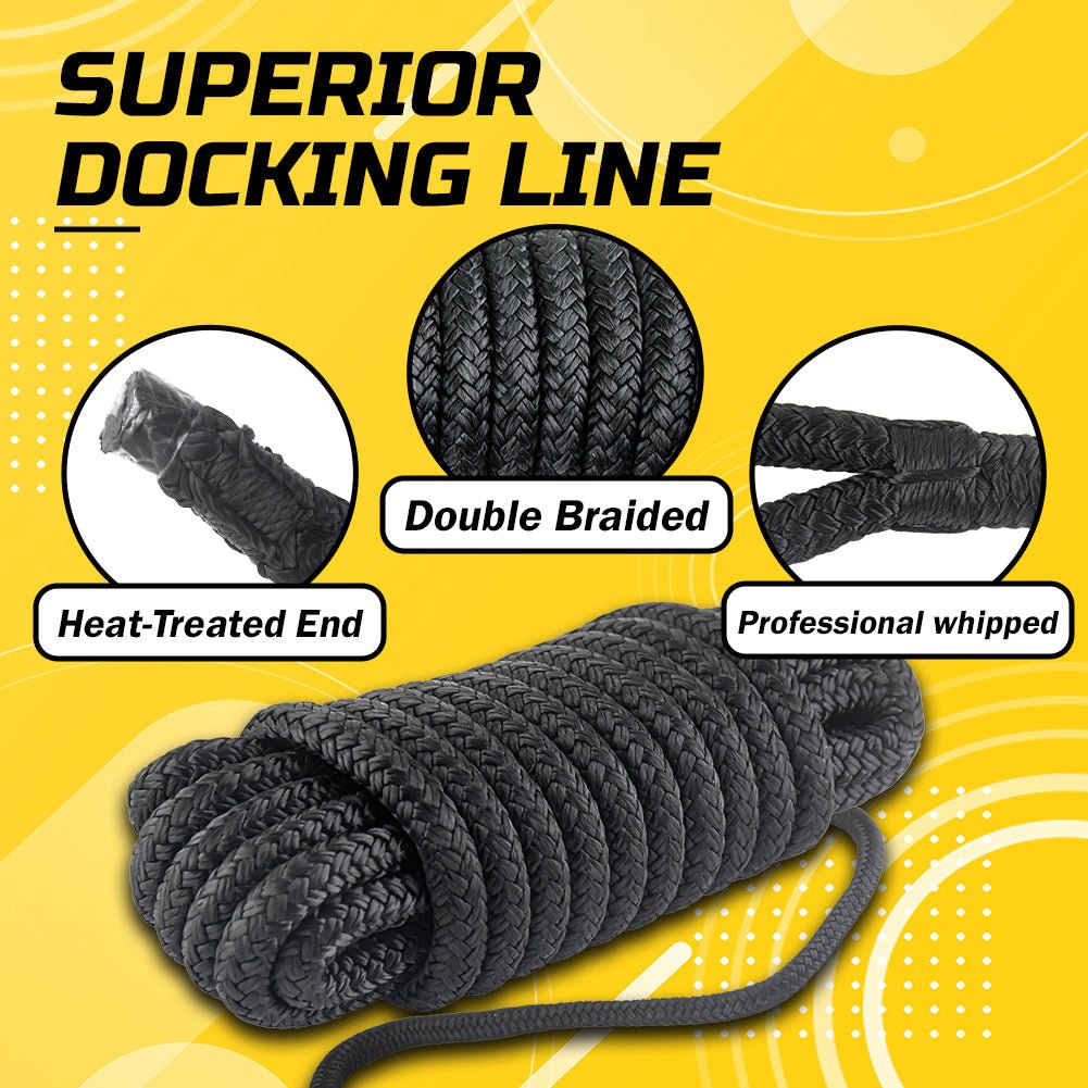 1/2" X 20' Double Braided Nylon Boat Dock Lines Pre - spliced