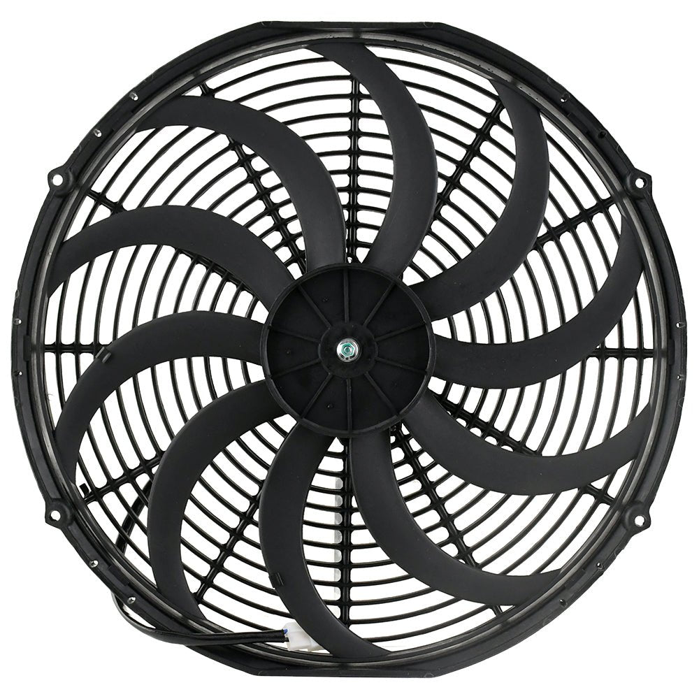 16" Electric Cooling Fan 12V 160W | Curved Blade Push Type