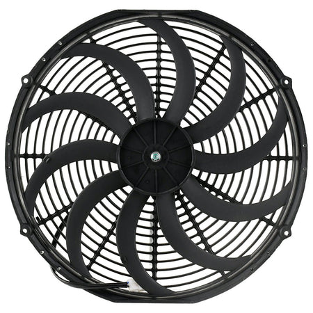 16" Electric Cooling Fan 12V 160W | Curved Blade Push Type