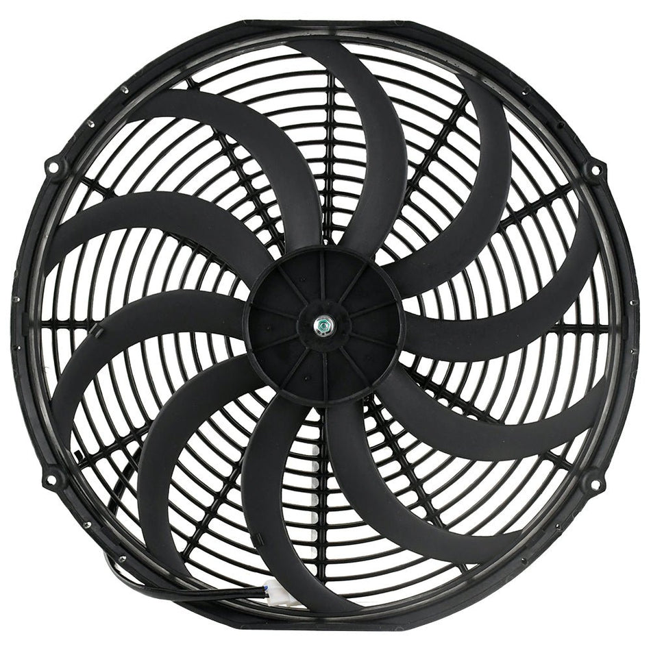 16" Electric Cooling Fan 12V 160W | Curved Blade Push Type