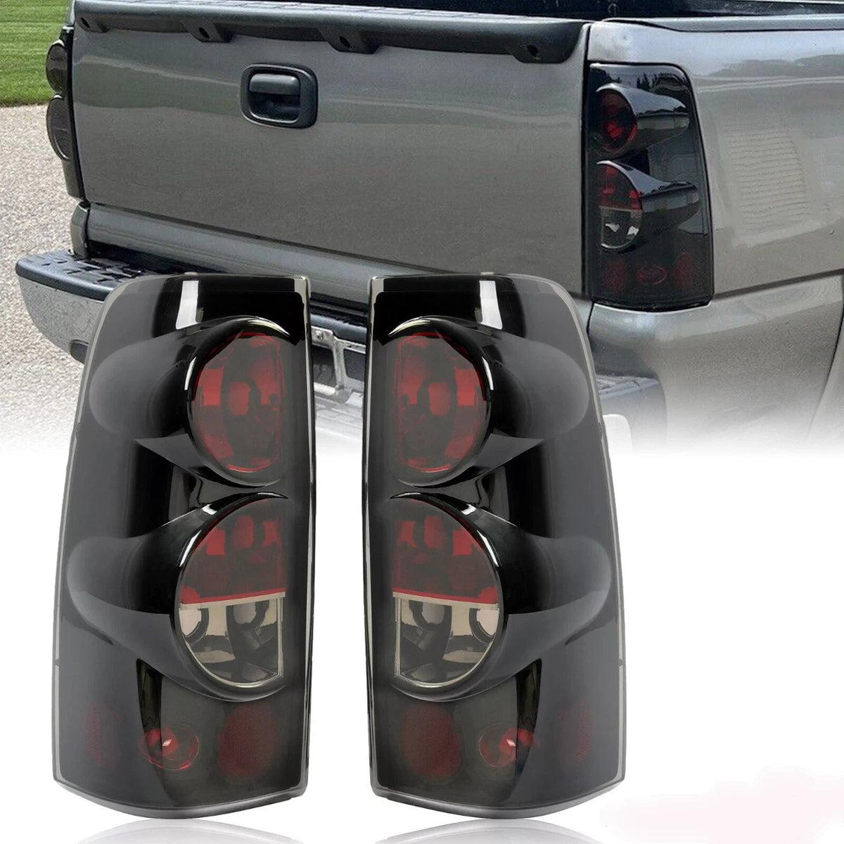 1999–2006 Chevy Silverado 1500 Smoked Rear Tail Lights