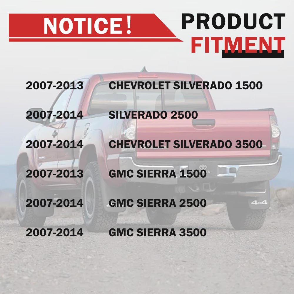 2007 - 2014 Chevy Silverado Sierra Tailgate Top Protector Spoiler Cap Cover