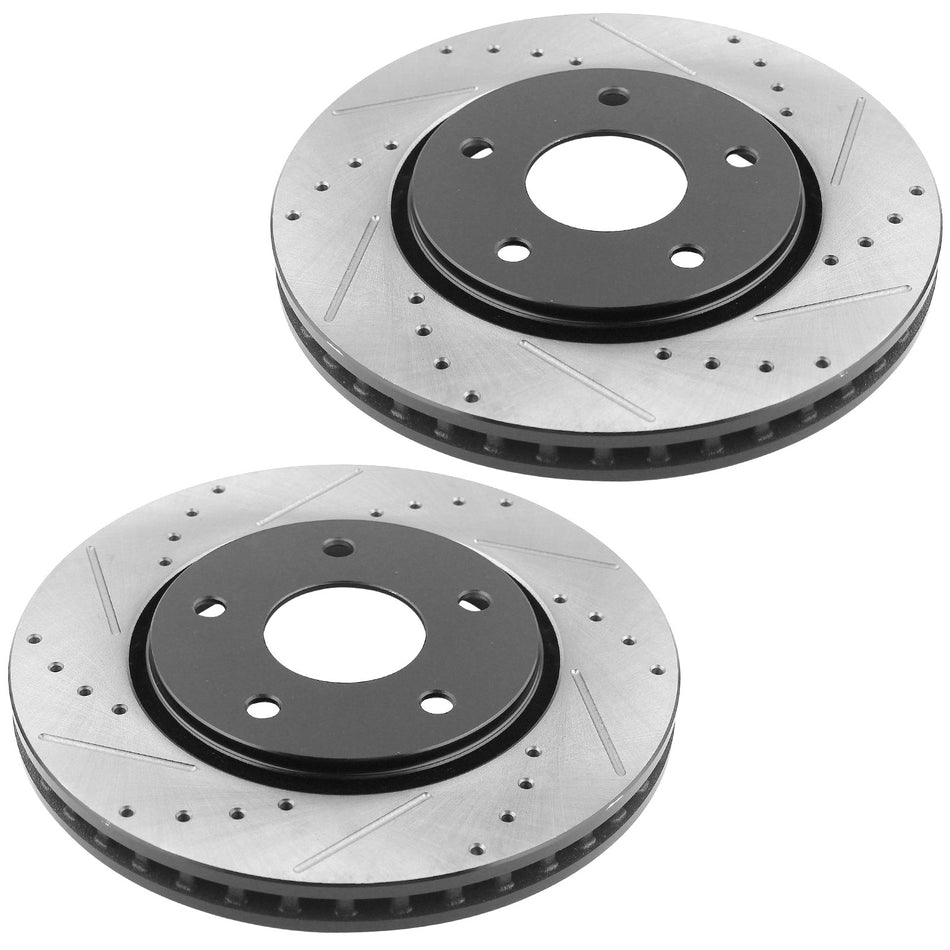 Chrysler Town & Country, Dodge Grand Caravan Journey, Volkswagen Routan, RAM C/V Front Brake Rotors and Ceramic Pads