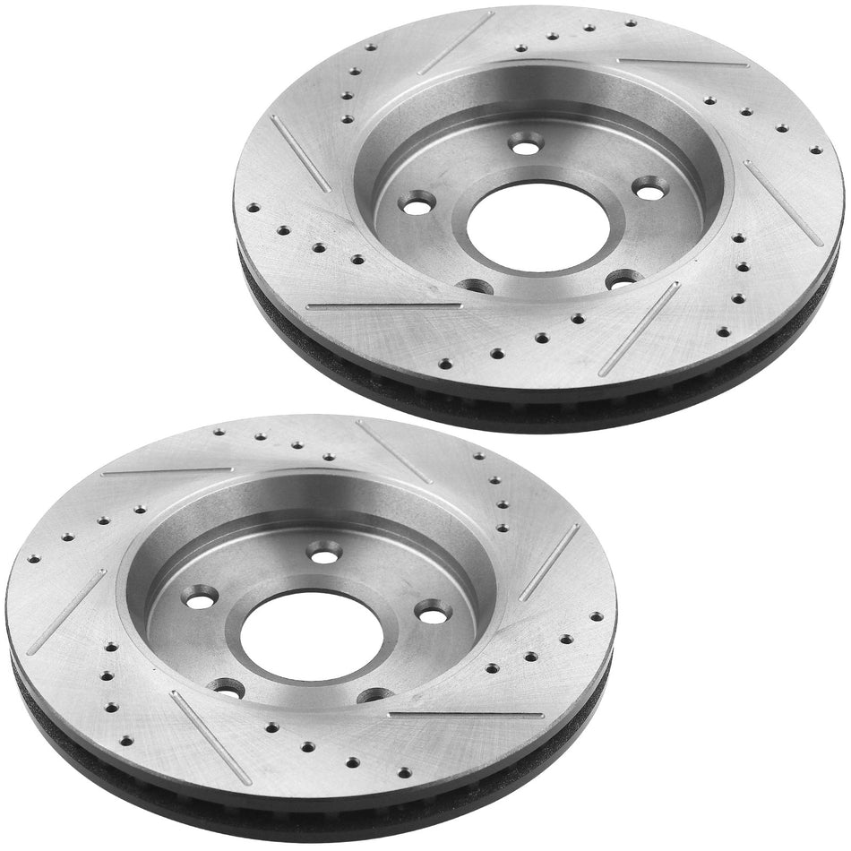 Chrysler Town & Country, Dodge Grand Caravan Journey, Volkswagen Routan, RAM C/V Front Brake Rotors and Ceramic Pads
