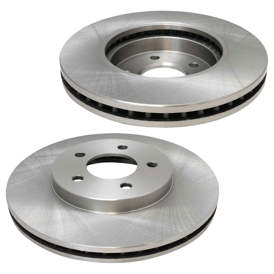 Front Drilled and Slotted Disc Brake Rotors for Chrysler Town & Country, Dodge Grand Caravan Journey,Volkswagen Routan, Ram C/V