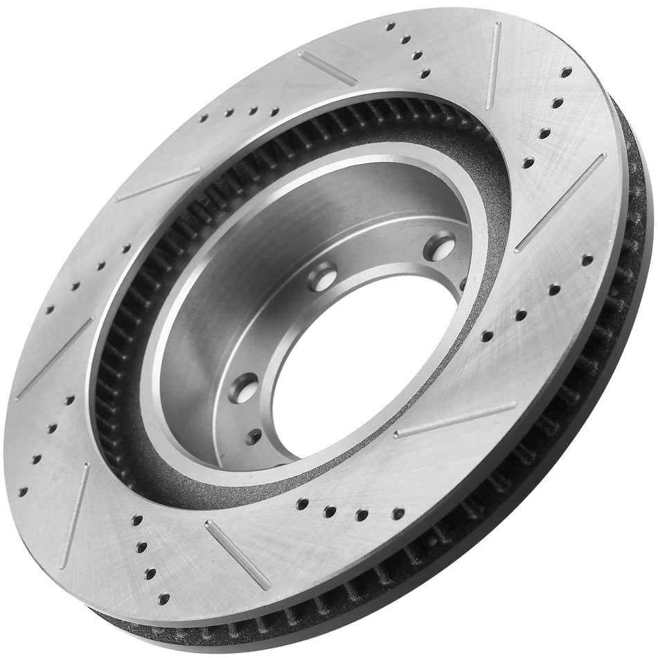 Front Drilled and Slotted Disc Brake Rotors for Toyota 4Runner,Lexus GX460 (All Models)