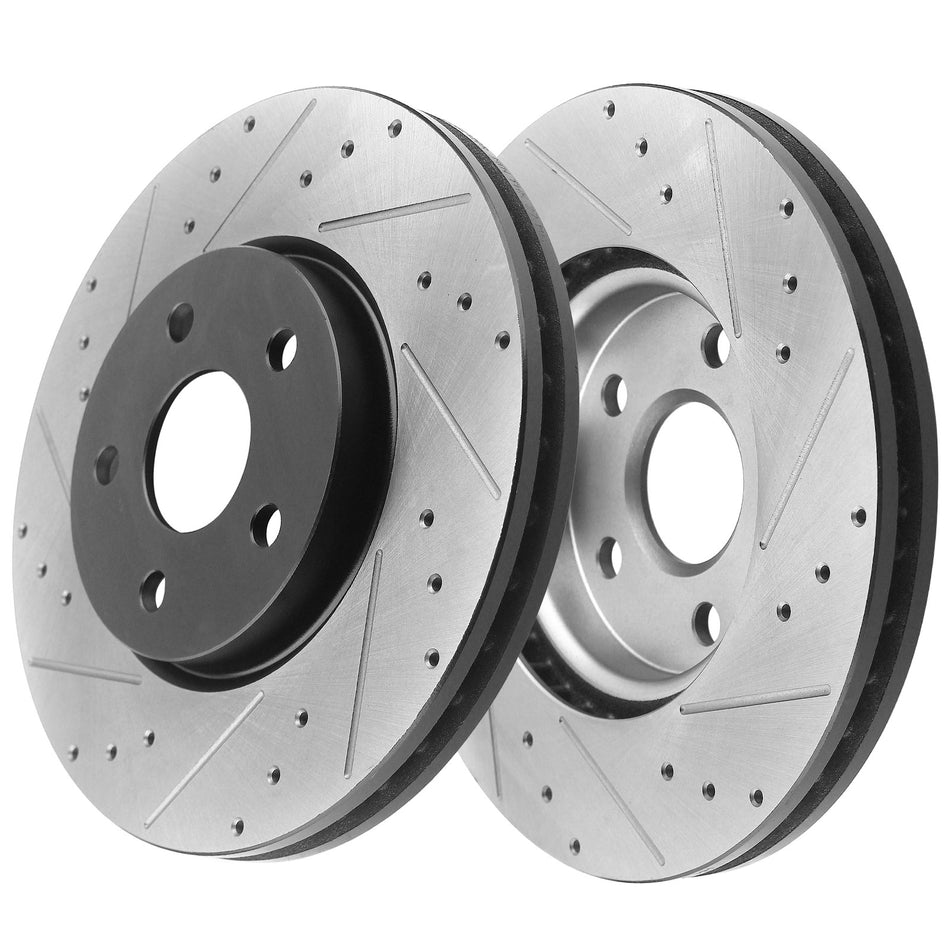 Chevy Cobalt Malibu, Pontiac G4 G5 G6, Saturn Aura  Front Brake Rotors and Ceramic Pads