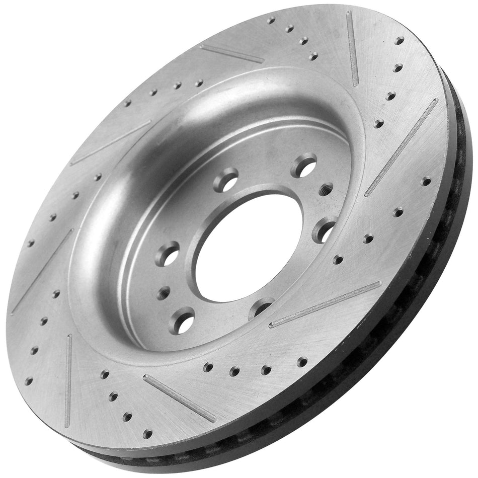 Front & Rear Drilled & Slotted Brake Rotors for Ford F-150