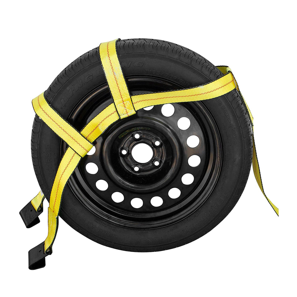 Robbor Adjustable Tow Dolly Basket Straps with Black Flat Hook