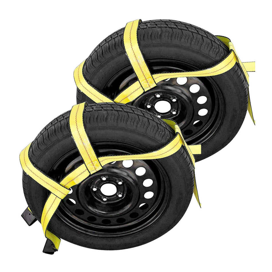 Robbor Adjustable Tow Dolly Basket Straps with Black Flat Hook