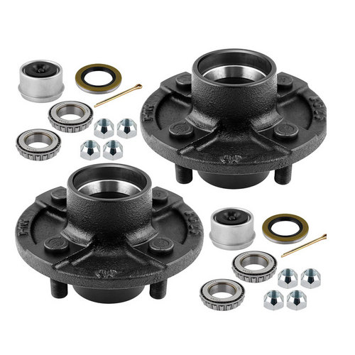 2000 LBS Trailer Idler Hub Kit | 4x4" Bolt Pattern Axle Assembly Set (2-Pack)