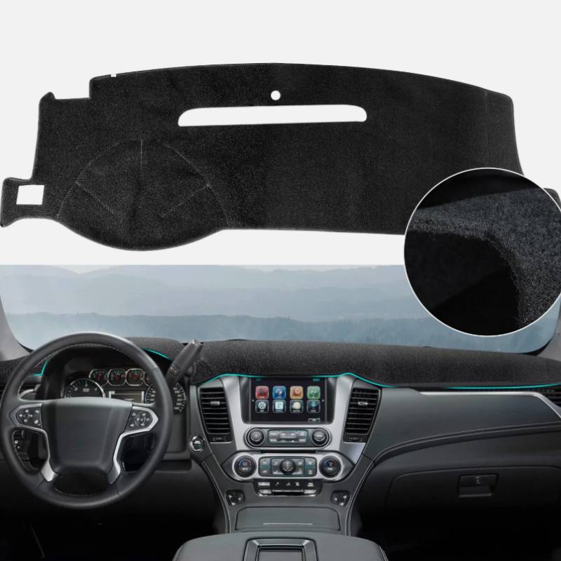 Black Dashboard Cover Pad | 2007–2014 Silverado Avalanche Sierra Tahoe