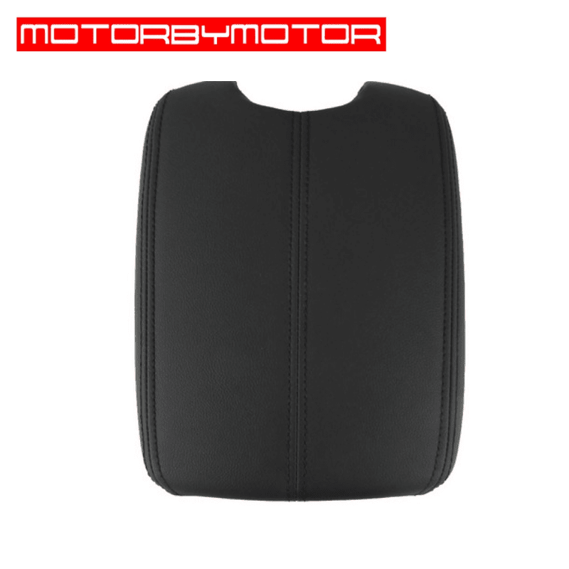 Black Leather Suture Console Armrest Lid Cover for 2008 2009 2010 2011 2012 Honda Accord Center Console Cover Lid