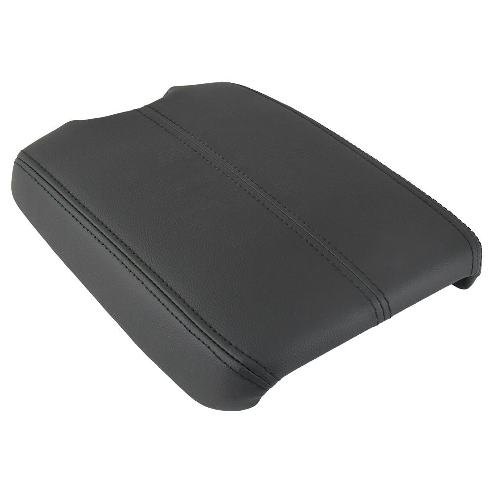 Black Leather Suture Console Armrest Lid Cover for 2008 2009 2010 2011 2012 Honda Accord Center Console Cover Lid