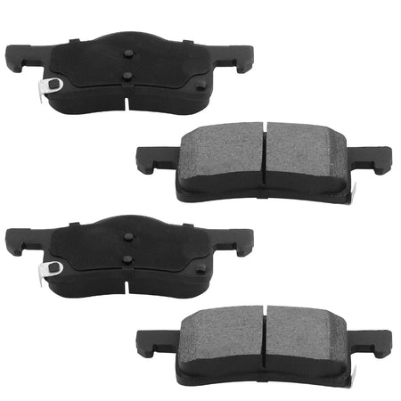 Buick Enclave Chevy Traverse Rear Drilled Slotted Brake Rotors and Pads