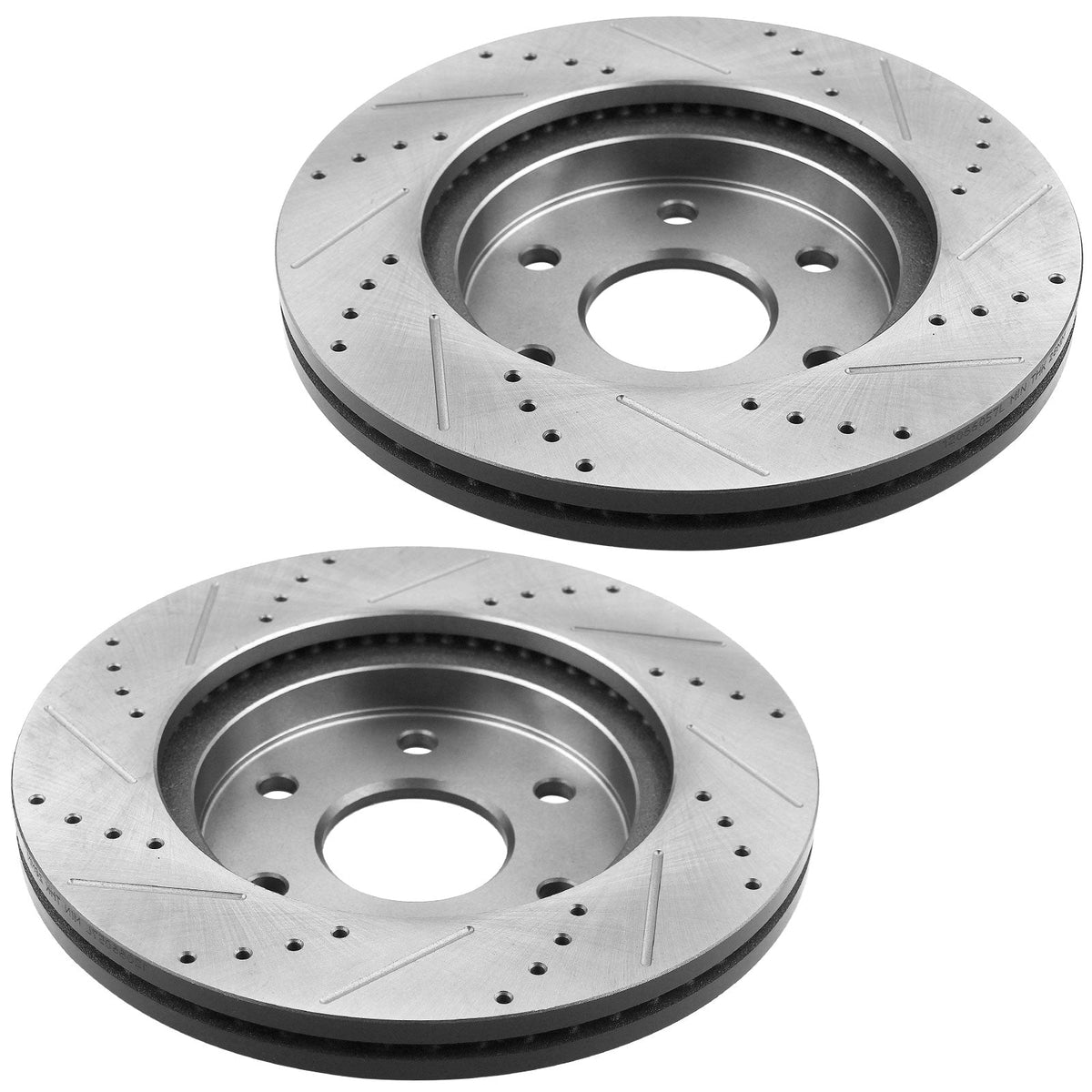 Buick Enclave Chevy Traverse Rear Drilled Slotted Brake Rotors and Pads