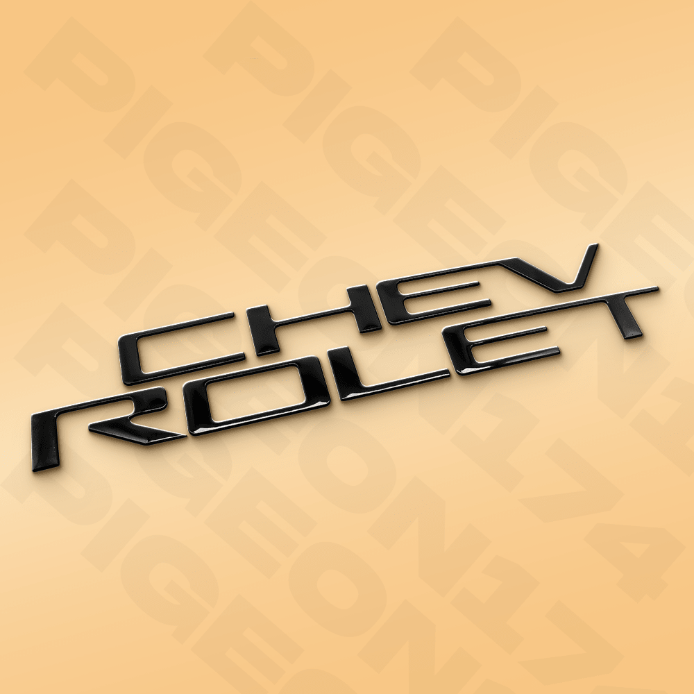 Chevy Silverado 1500 Tailgate Letters Black Emblem 2019 - 2025