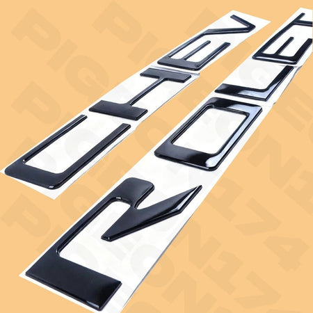 Chevy Silverado 1500 Tailgate Letters Black Emblem 2019 - 2025