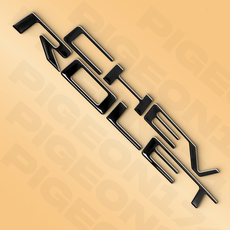 Chevy Silverado 1500 Tailgate Letters Black Emblem 2019 - 2025