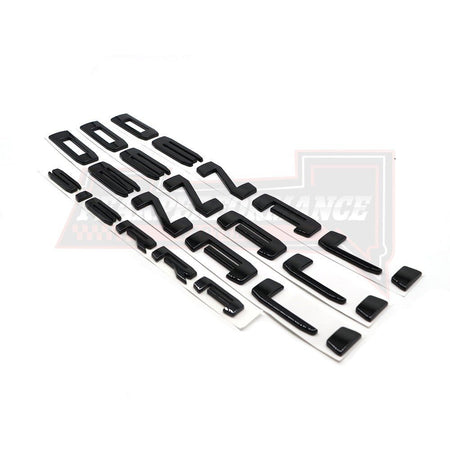 Denali Gloss Black Emblem Letters 4PCS Sierra Truck Upgrade