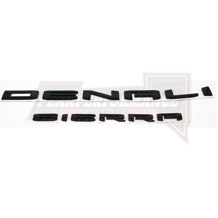 Denali Gloss Black Emblem Letters 4PCS Sierra Truck Upgrade