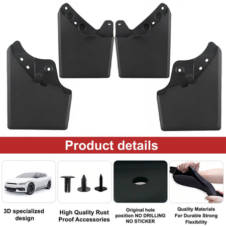 Heavy - Duty Extra Large Mud Flaps – 2024–2025 Toyota Tacoma