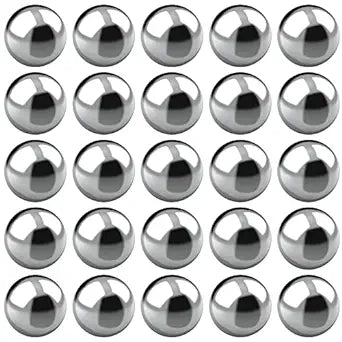 MotorbyMotor Chrome Steel Bearing Ball G25 1/4 Inch (25PC)