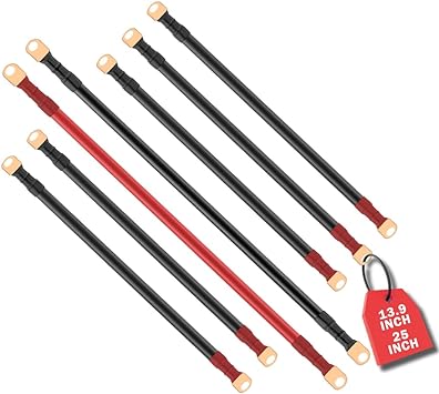 MotorbyMotor Golf Cart Battery Cable, 4 Awg Battery Cables Wiring Kit for EZGO TXT 1994 - UP 36V & 48 Volt Golf Cart with 7PC AC/DC Wire, Pure Copper Cable with Terminal, 4 Gauge Battery Charger Cord