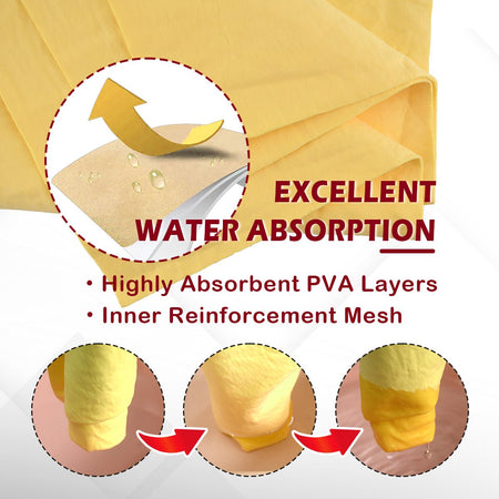 Premium 26x17" PVA Chamois Car Towel | Professional Detailing Kit