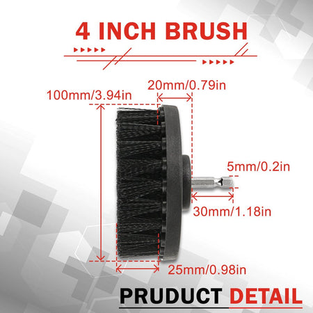 Pro Drill Brush Cleaning Set 3PCS | Bathroom & Tile Scrubber