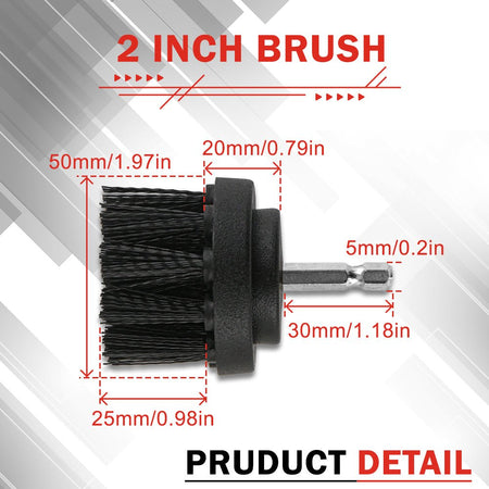 Pro Drill Brush Cleaning Set 3PCS | Bathroom & Tile Scrubber