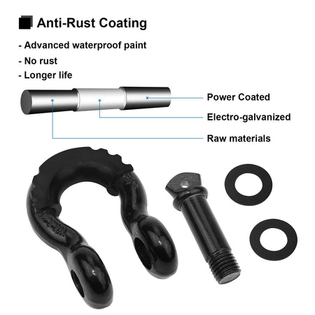 Robbor 3/4"d Ring Shackle With 7/8" Screw Pin And Shackle