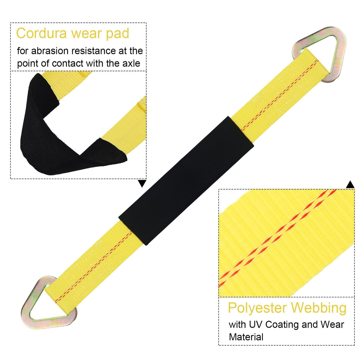 Robbor 36" Axle Tie - down Strap 4 - pack