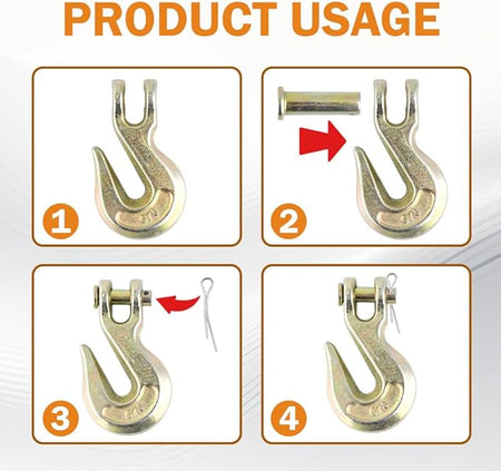 Robbor 3/8 Inch Clevis Grab Hook