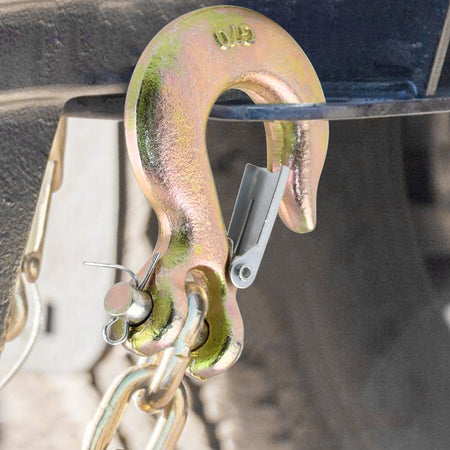 Robbor 3/8 Inch Clevis Hook With Safety Latch