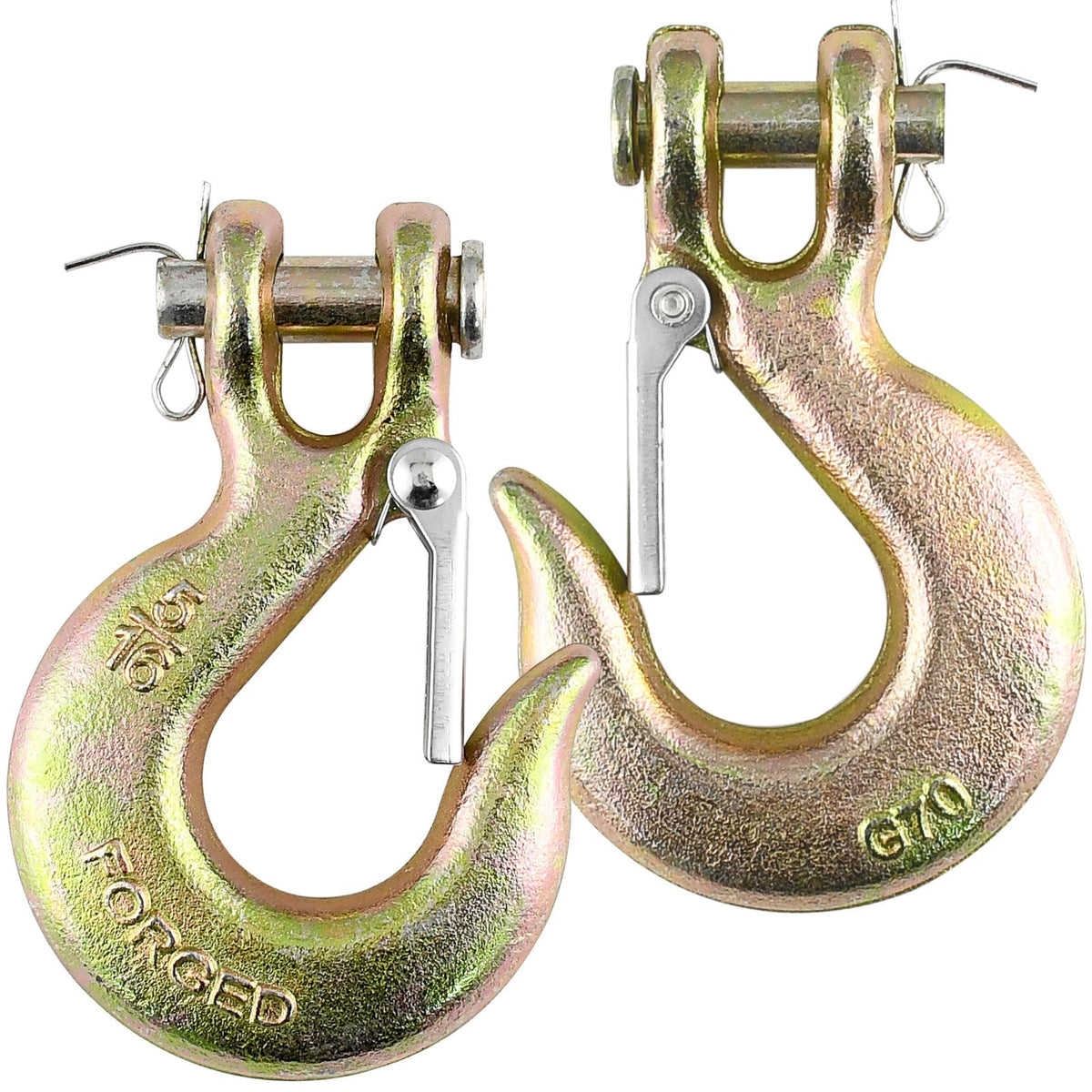 Robbor 5/16 Inch Clevis Hook With Safety Latch