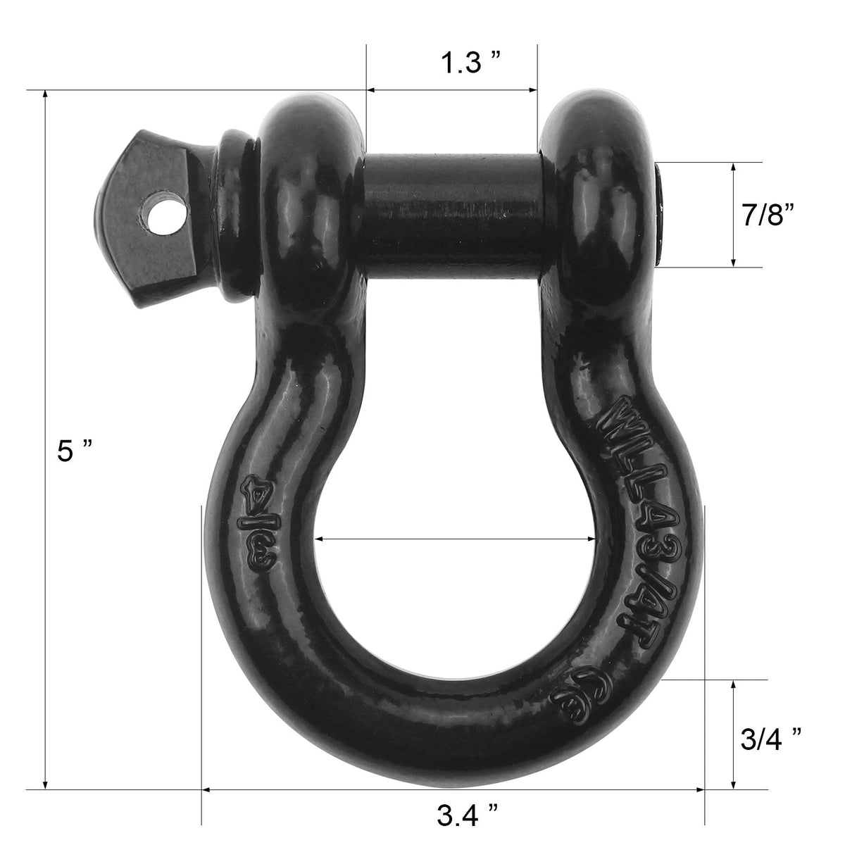 Robbor Duty Heavy Shackles 3/4 In. D - ring Shackle