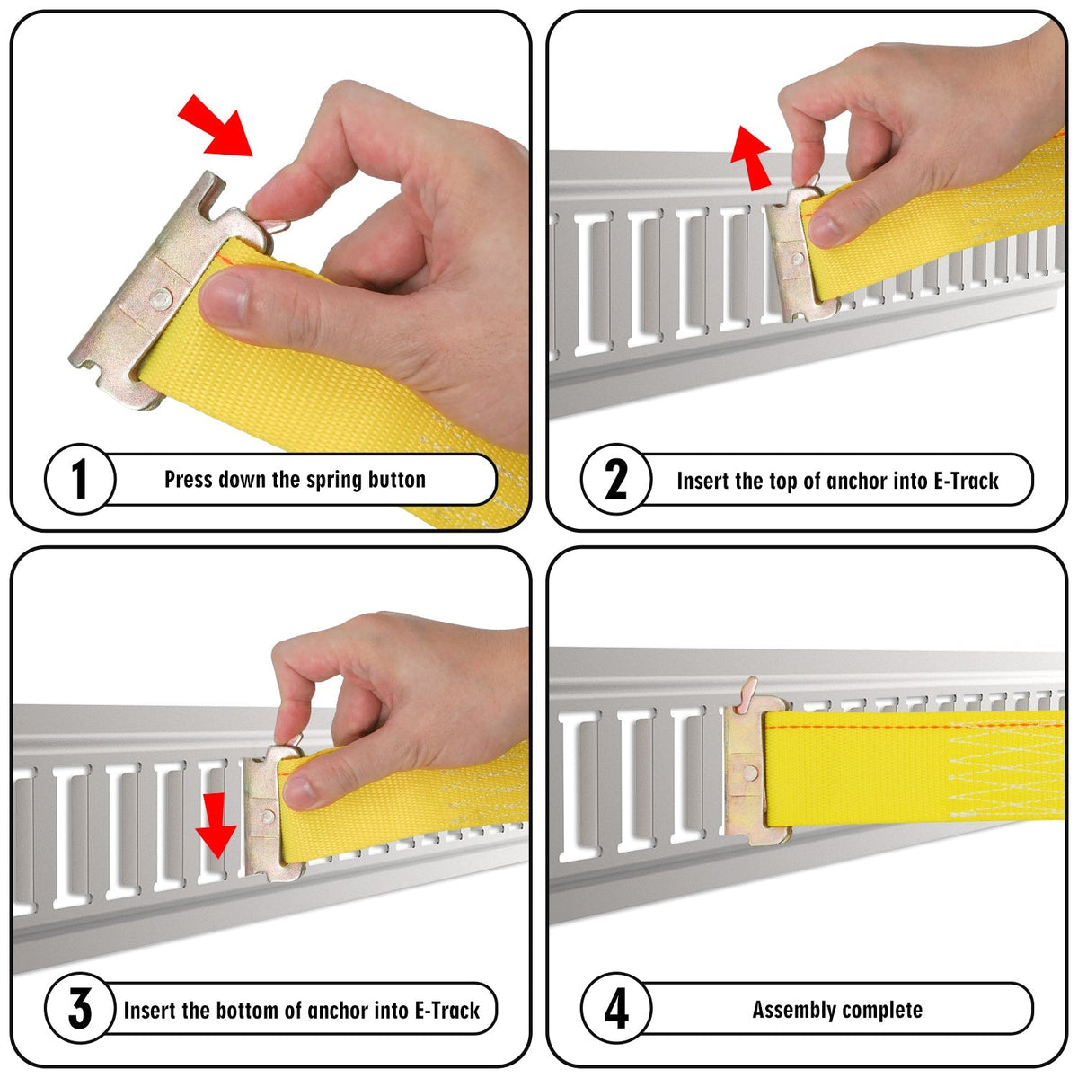 Robbor E - track Rope Ring Tie Down Strap 2" X 6"