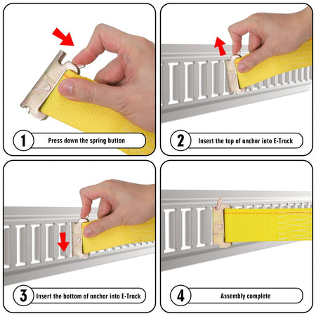 Robbor E - track Rope Ring Tie Down Strap 2" X 6"
