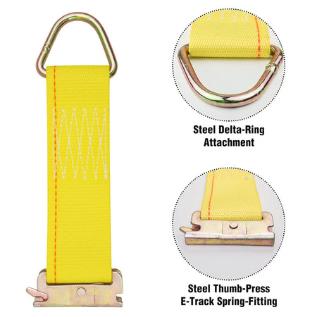 Robbor E - track Rope Ring Tie Down Strap 2" X 6"