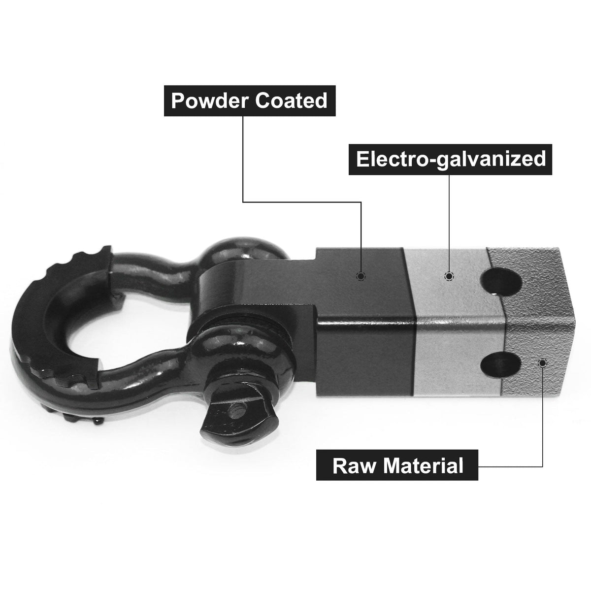 Robbor Shackle Hitch Receiver 2 Inch