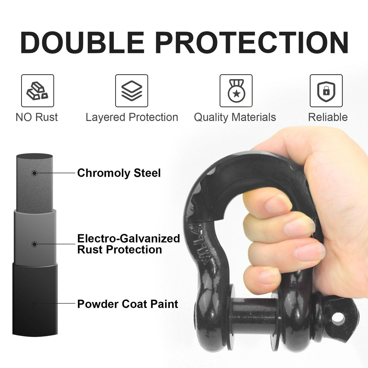 Robbor Shackle Hitch Receiver 2 Inch